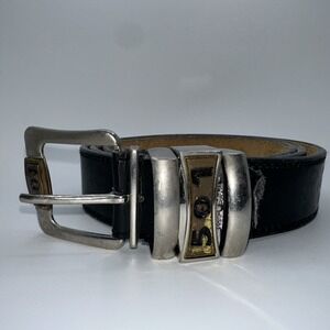 Levis 501 Jeans Black Genuine Leather Belt Mens XL 42-44 Vintage Style 8710D